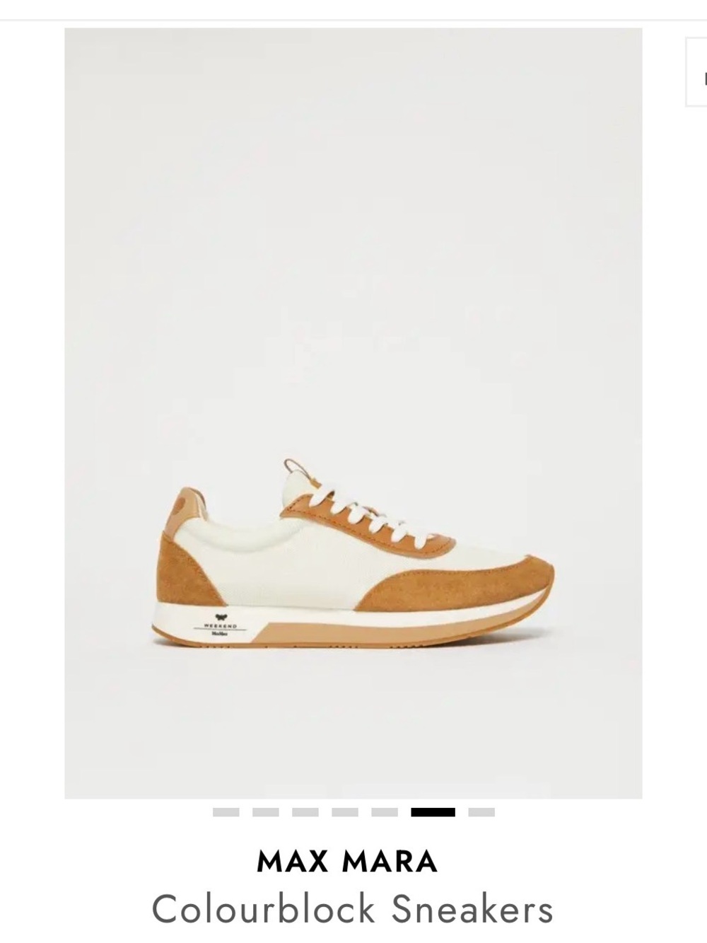 MaxMara Tan and Ivory Colourblock women’s Sneakers